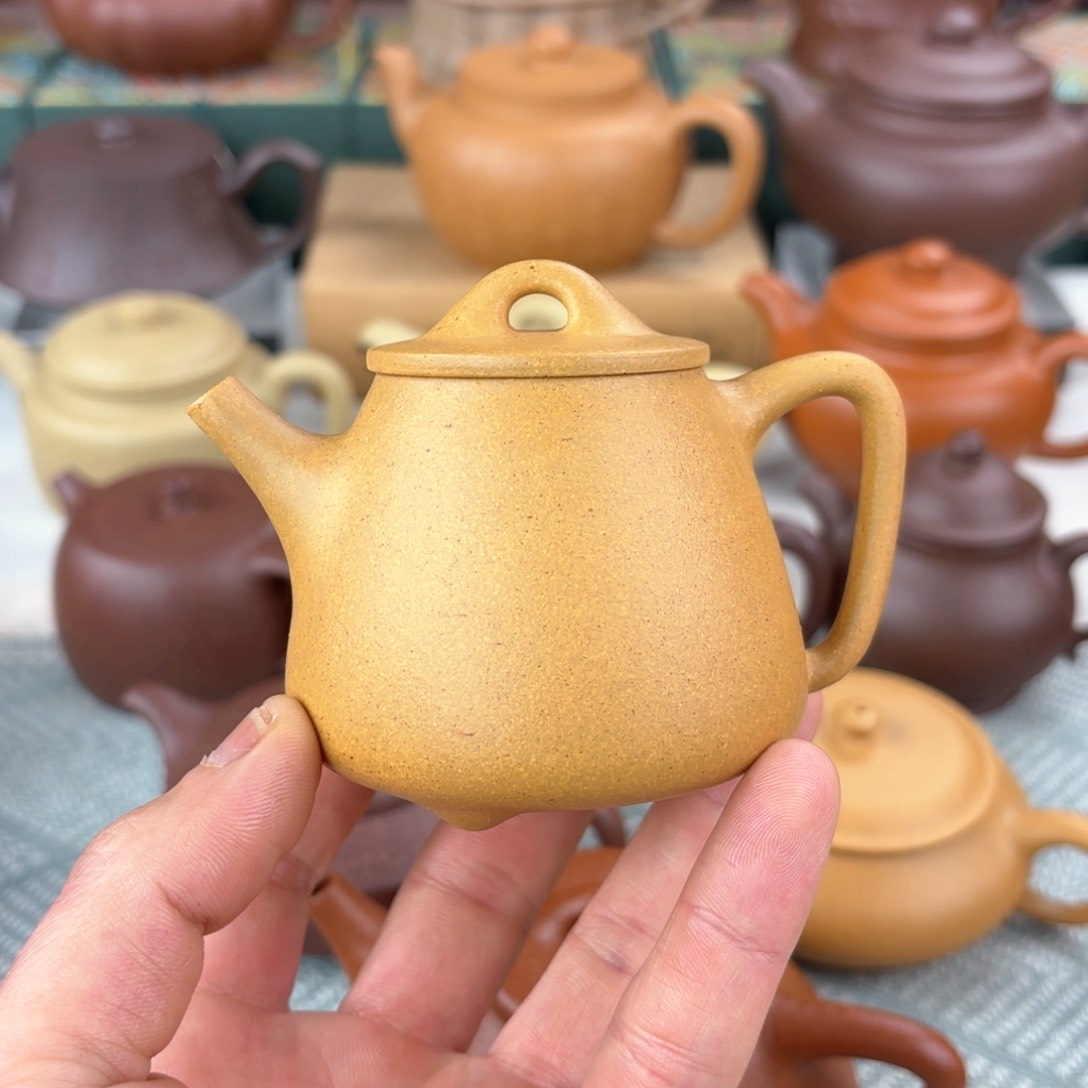 紫砂茶壶石瓢 黄段 145cc