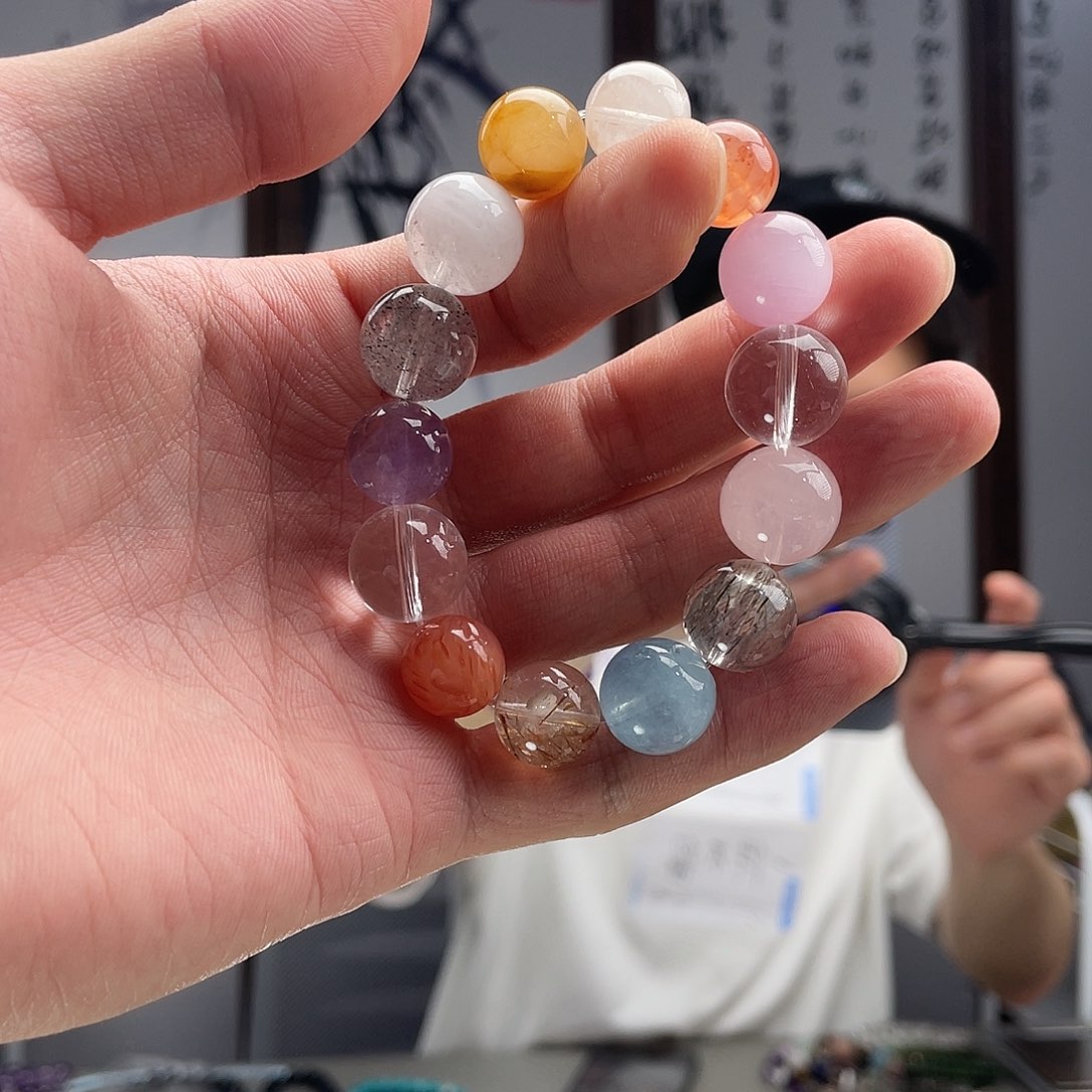 烟晶手链未镶嵌多宝