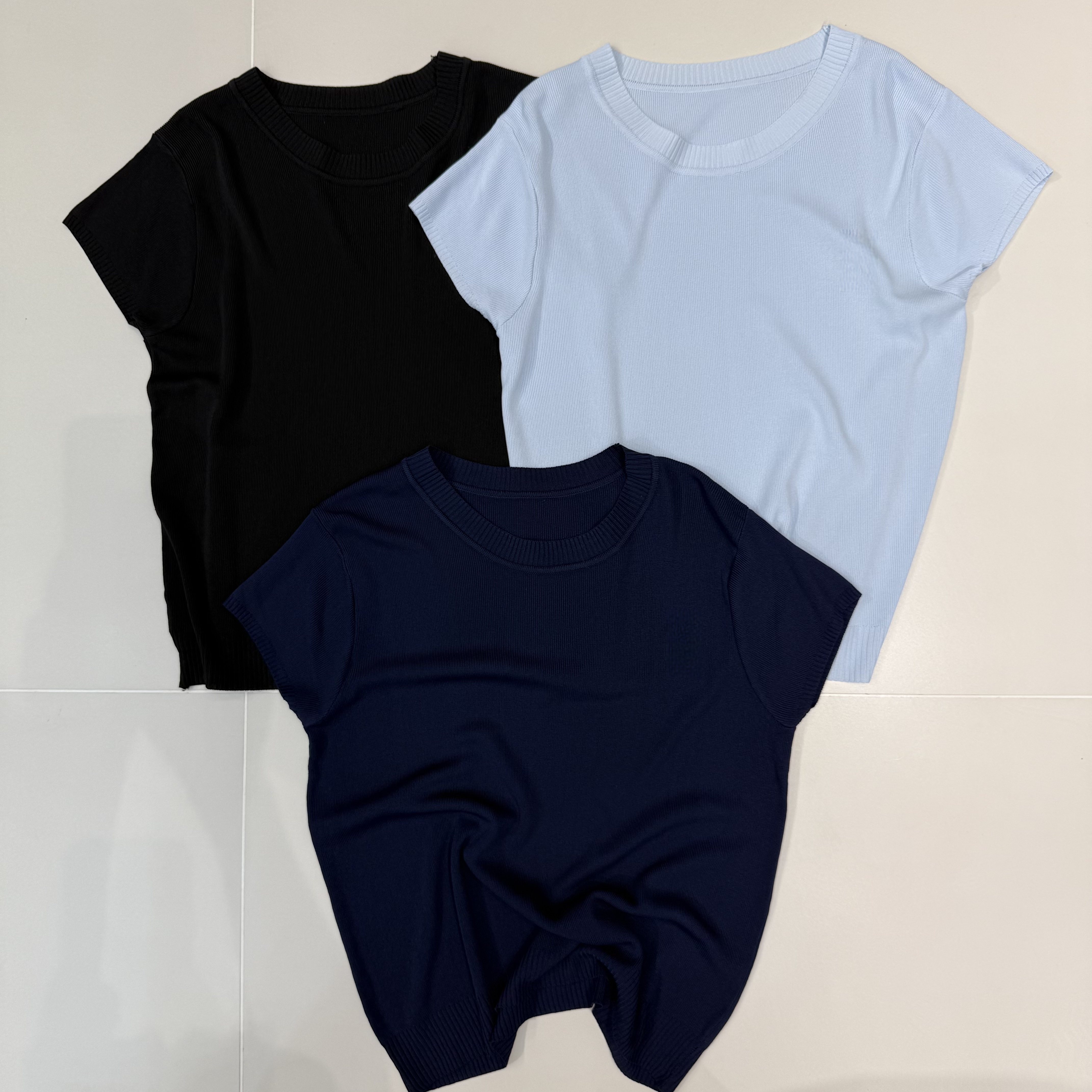 【坦姐严选 实体品质】夏季冰丝胸前刺绣小飞袖冰丝针织衫6023