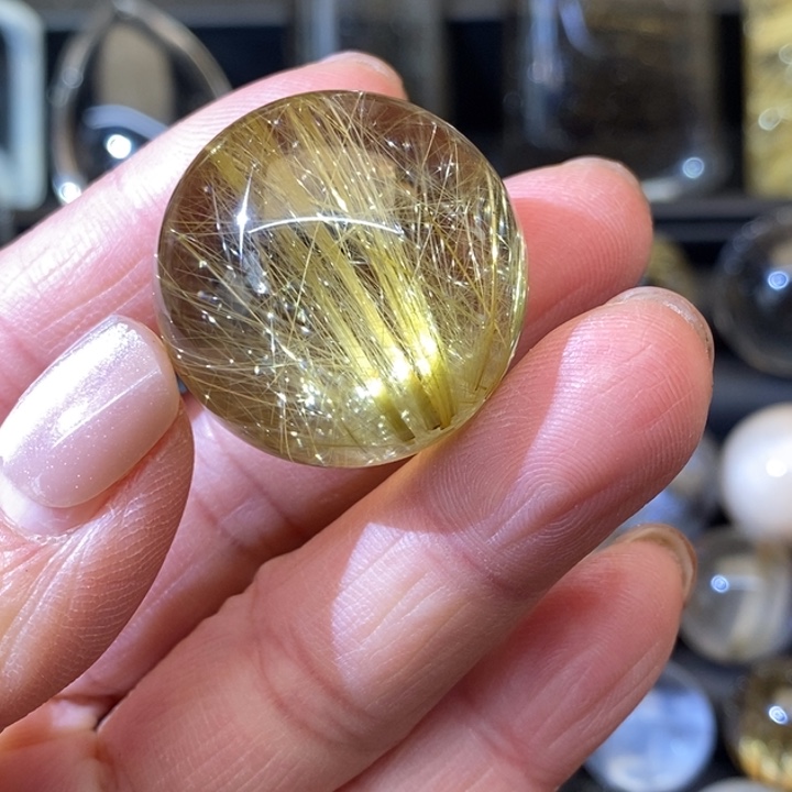 【闪购商品】水晶天然发晶单珠未镶嵌影*