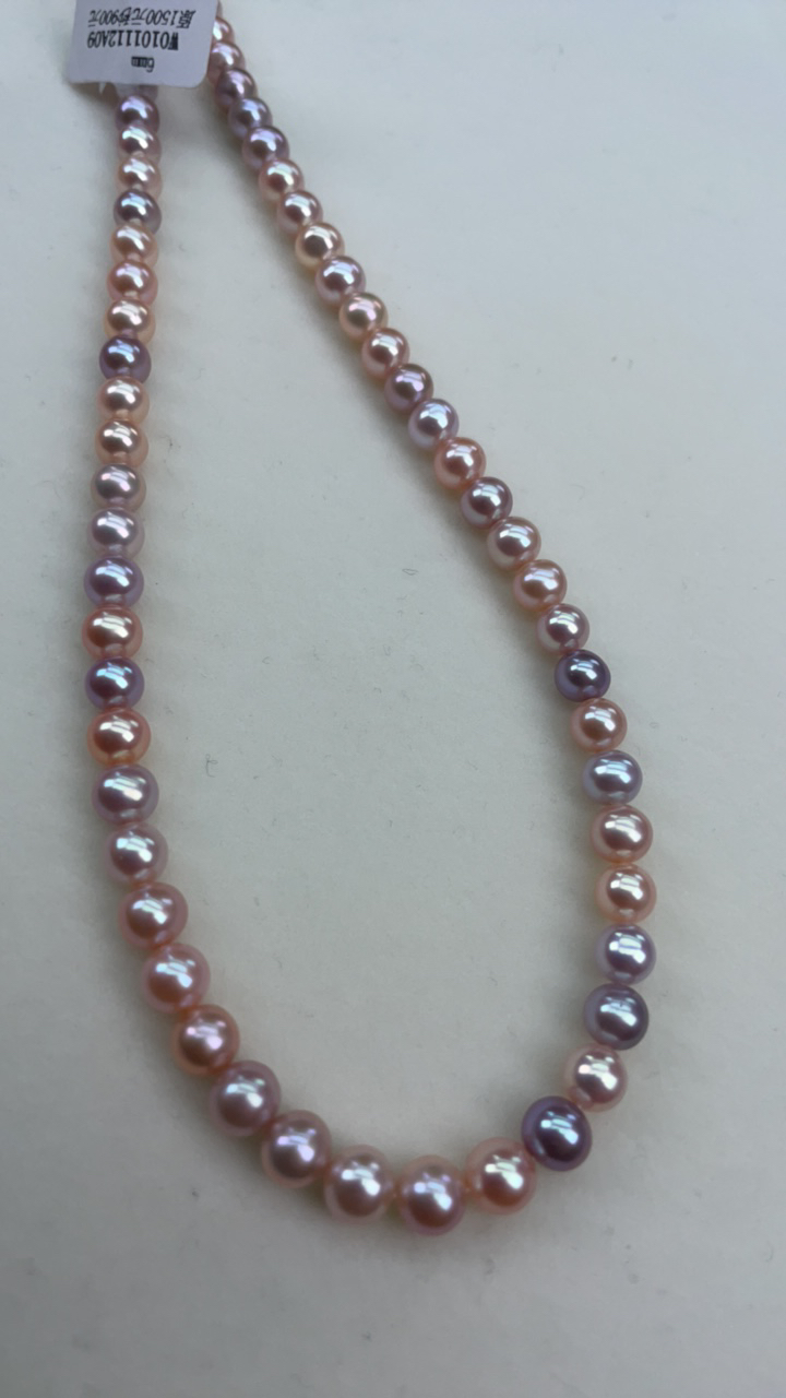 6左右极光正圆炫彩糖果链珍珠