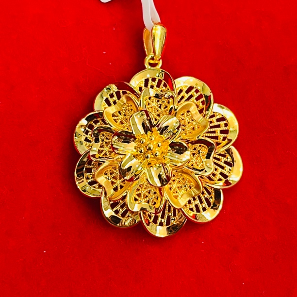 【夏夏专享】足金999饰品 大金花吊坠ZP 3.3