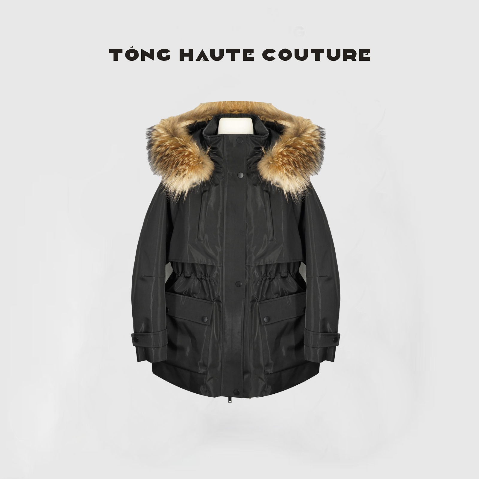 【逐青】冬季新国标90白鹅绒时尚大毛领百搭鹅绒服 YW573