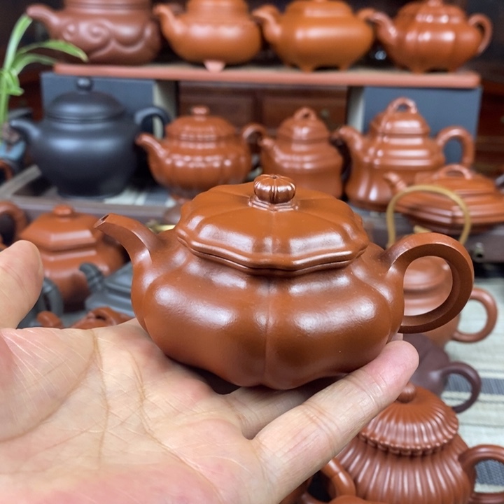 茶壶紫砂葵仿古130-300ec原矿赵庄朱泥特价
