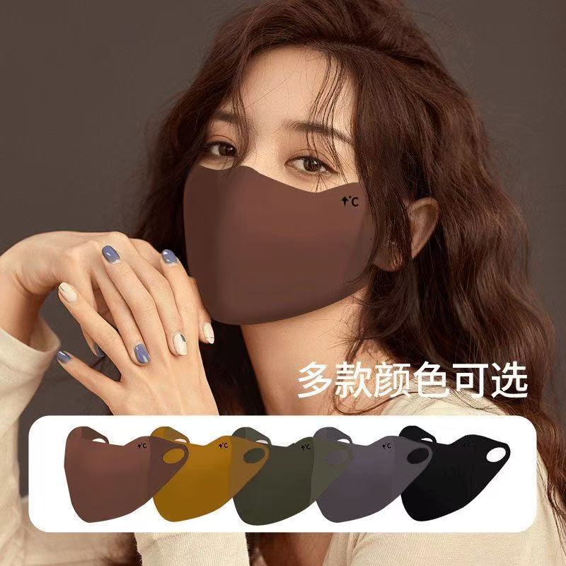 秋冬款口罩立体无痕防寒面罩防冻秋冬款防风加厚骑车口罩海绵口罩