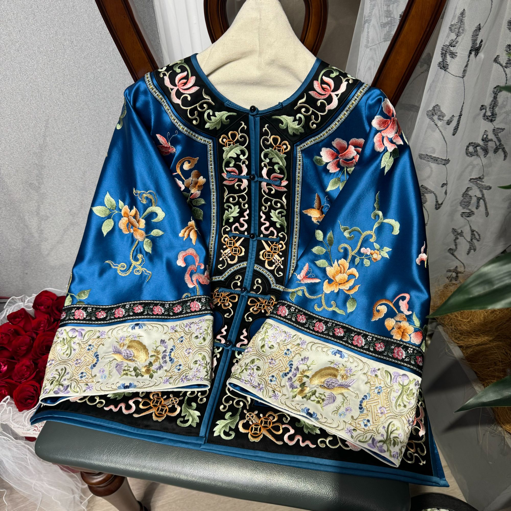 汉服复古传统中式对襟中国风重工刺绣