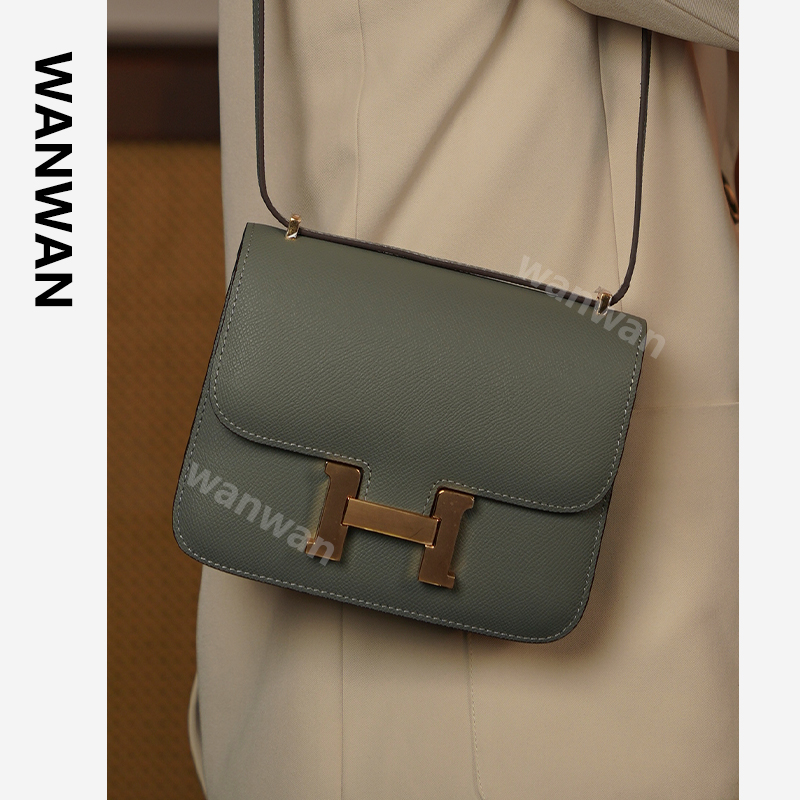 【晚晚】大马康19小号头层EP皮单肩斜挎女包 XKY-6820-积云灰