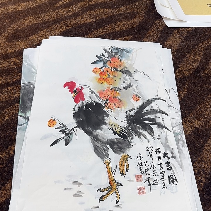 国画莫胜林老师四尺三开绘画
