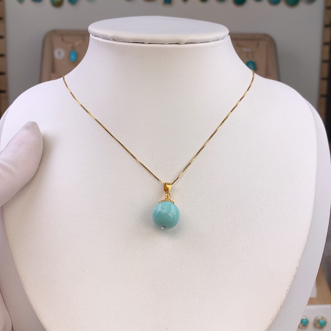 绿松石未镶嵌吊坠(不含链)