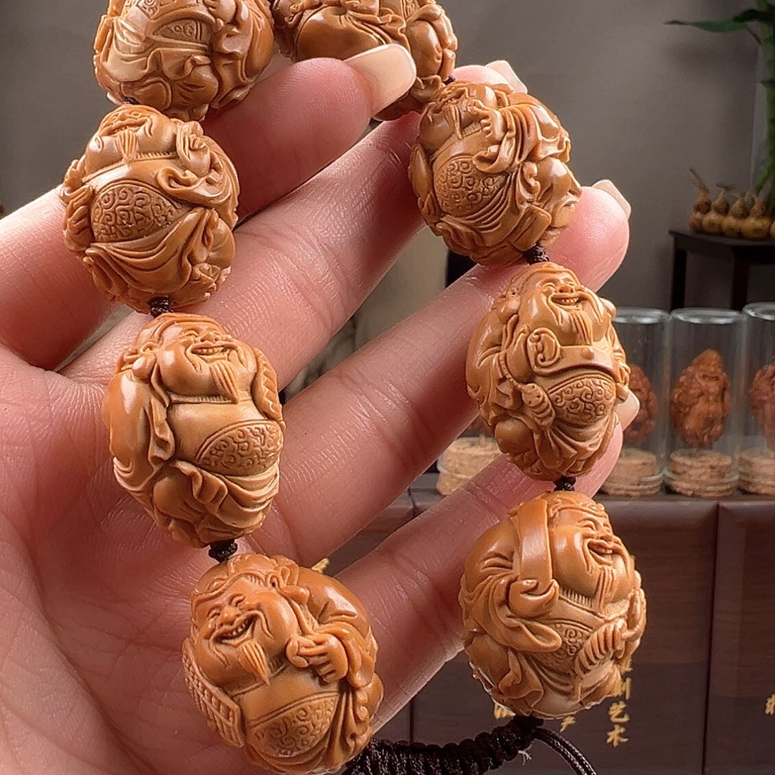 橄榄核手串/手链英**色橄榄核雕橄榄核