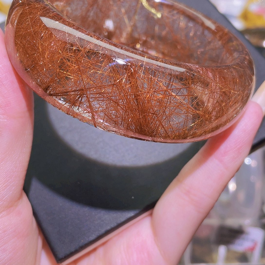 未镶嵌手镯水晶天然红铜发手镯