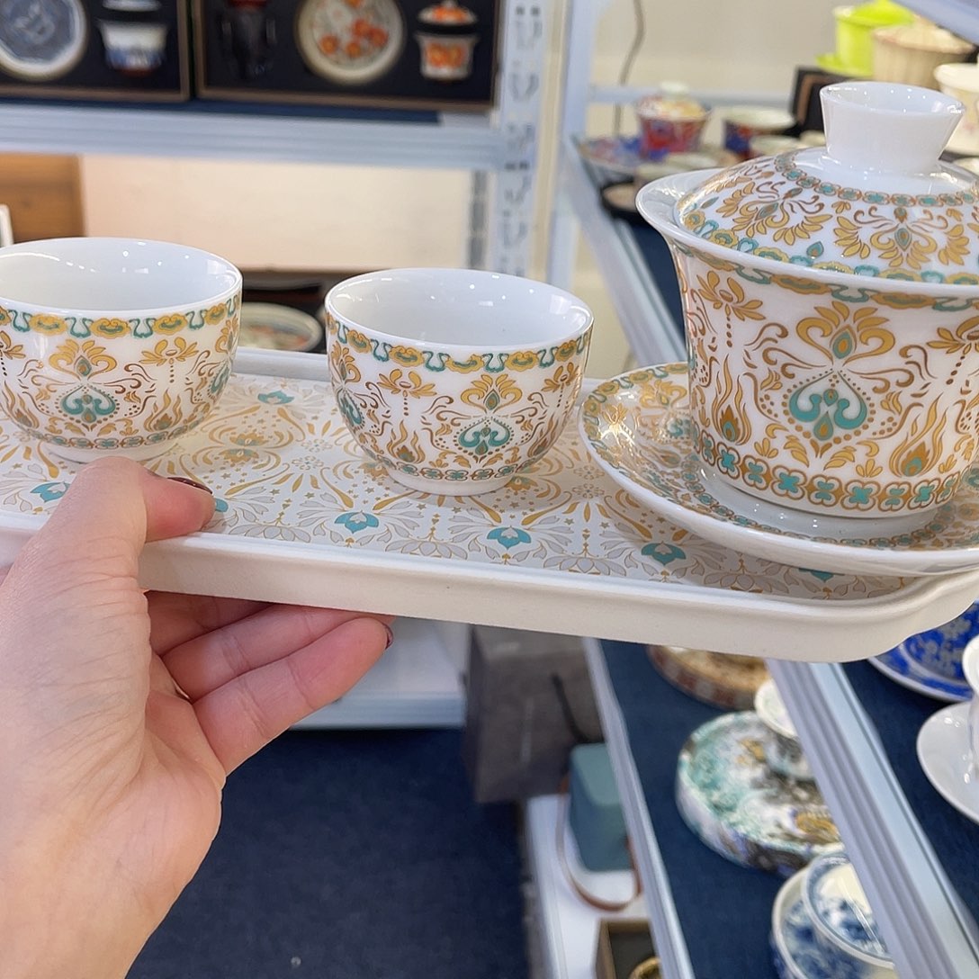 陶景德陶瓷盖碗茶具