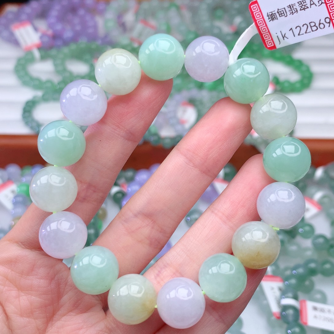 翡翠手链未镶嵌翡翠12.8mm