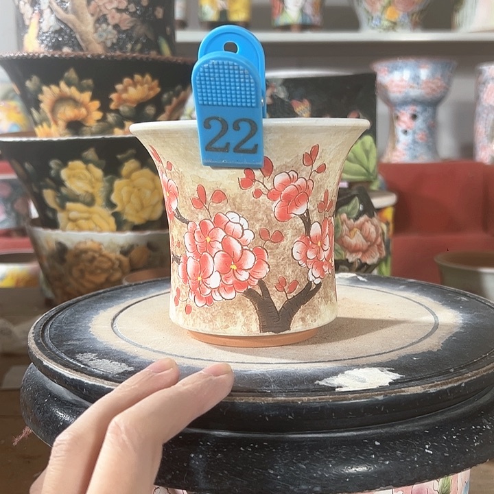 景德镇手绘花盆 满38包邮