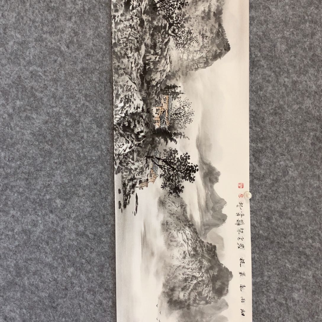 龙***龙国画山水作品写意