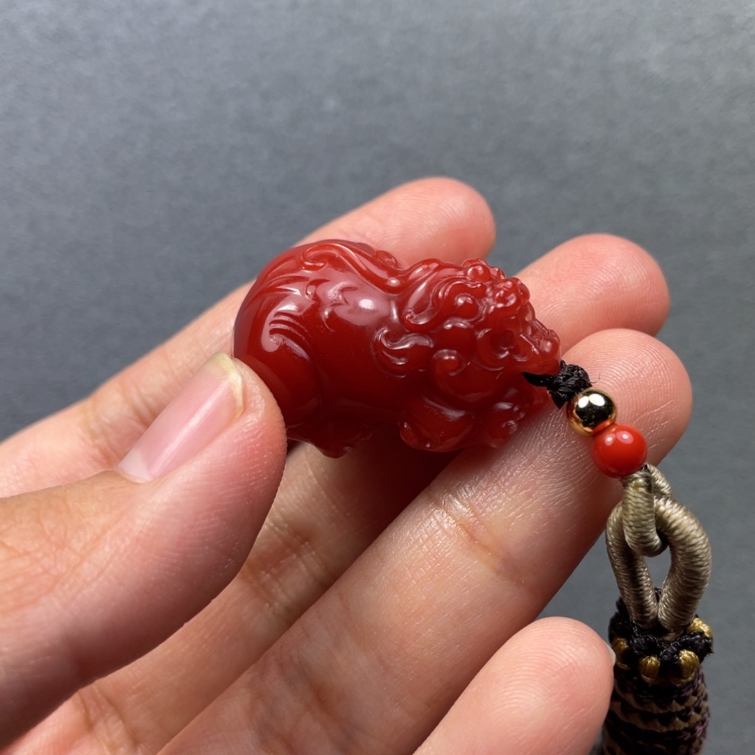 南红玛瑙未镶嵌配饰貔貅