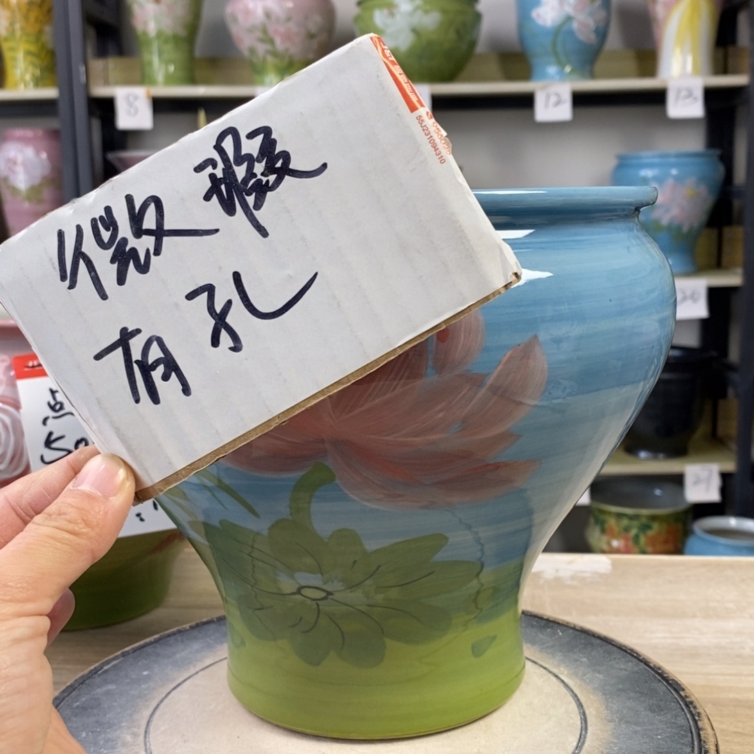 景德镇手工手绘陶瓷花盆