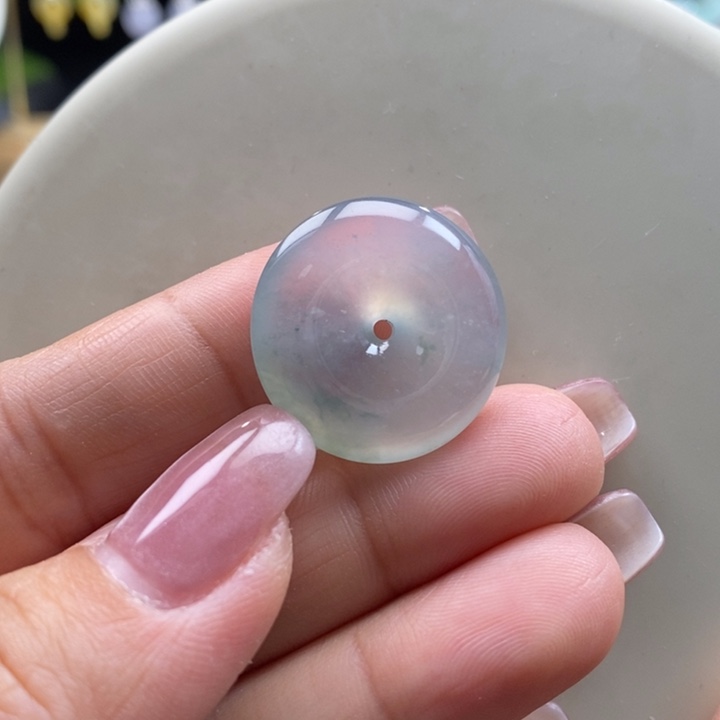 翡翠吊坠(不含链)未镶嵌翡翠高冰平安扣