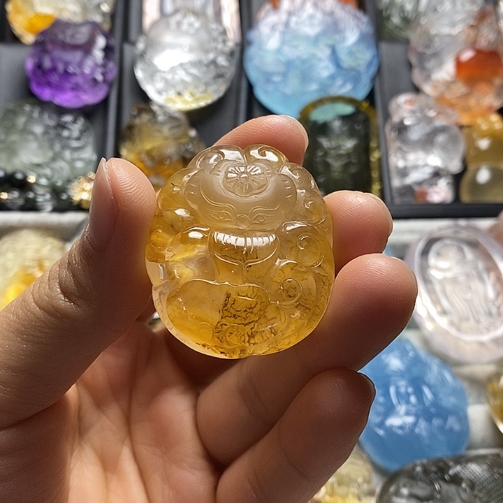 水晶颈饰未镶嵌水晶吊坠