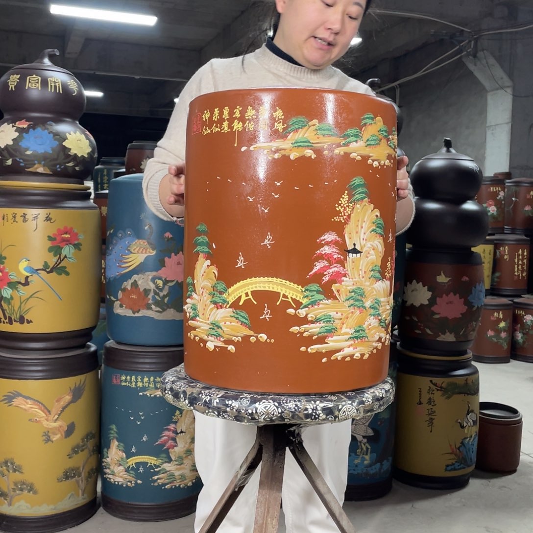 宜兴原矿紫砂茶叶罐
