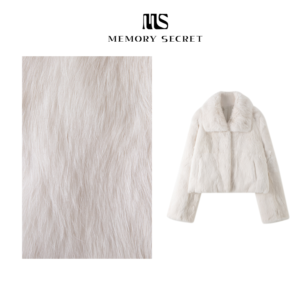 【MS】金慕池  轻奢时尚百搭高级感洋气天然兔毛皮草外套MS55115355