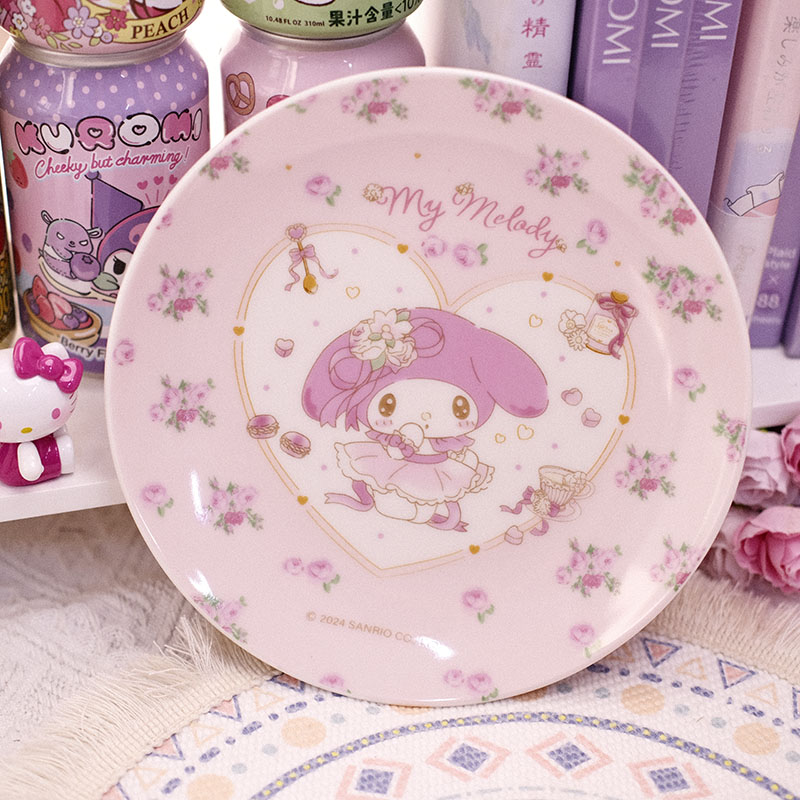 卡通美乐蒂陶瓷盘可爱印花餐盘家用甜品盘餐具微瑕