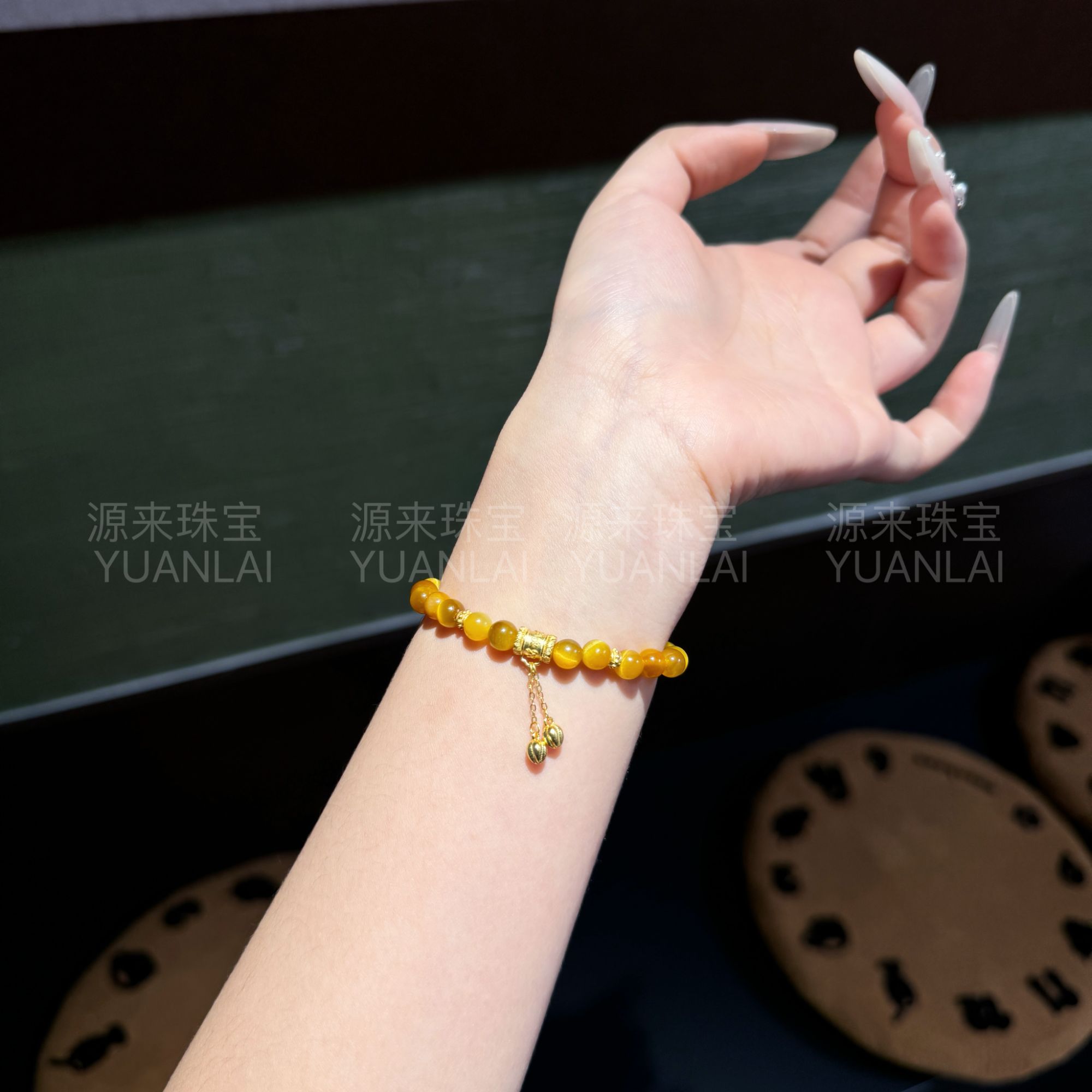 YY20 天然金虎眼手串