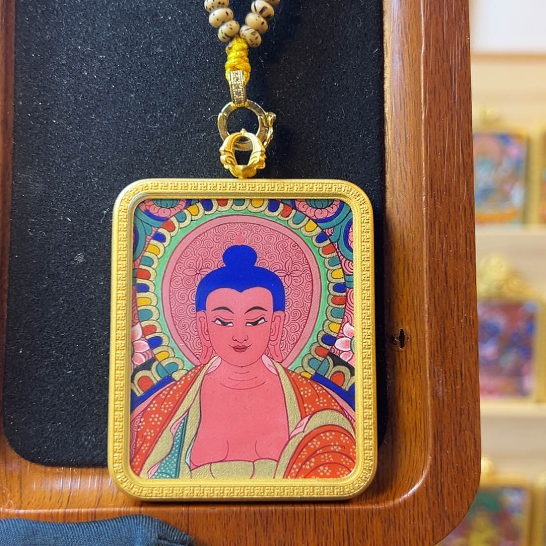吊坠七*热贡唐卡阿弥陀佛