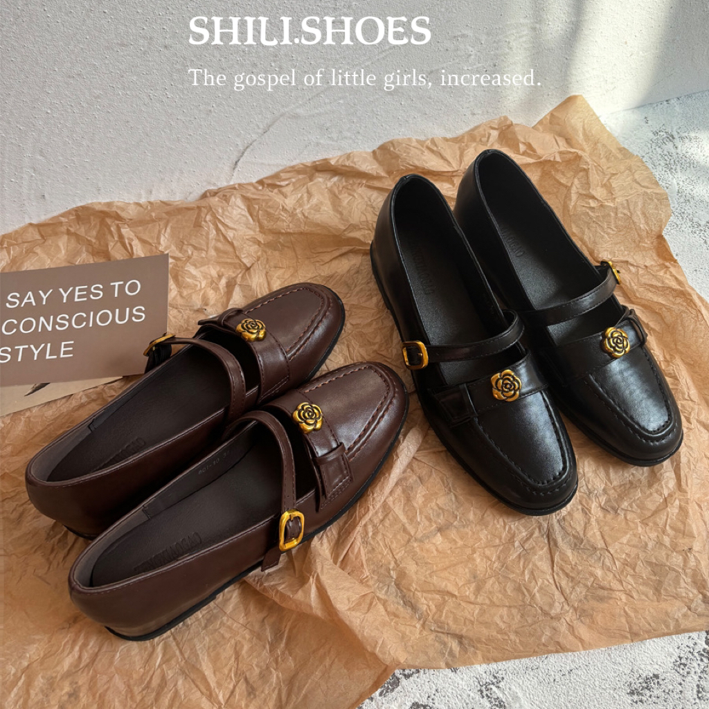 牛皮版~真皮复古玛丽珍女鞋乐福小皮鞋中跟通勤软底法式女款单鞋