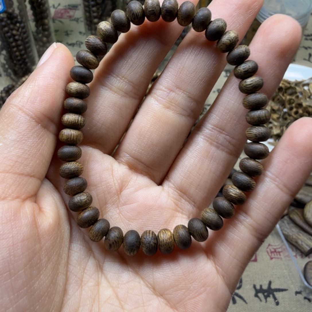 沉香碎屑沉香卡6算盘珠