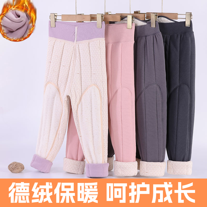  新品加厚男女童棉裤校服神器内穿保暖裤加厚儿童巨厚冬季中大童