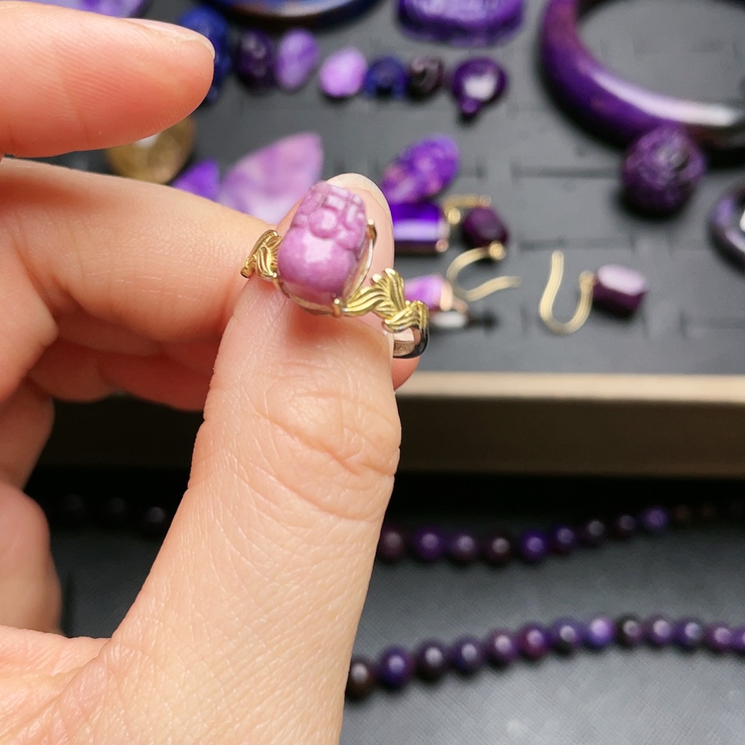 苏纪石（舒俱来）戒指银S925镶嵌