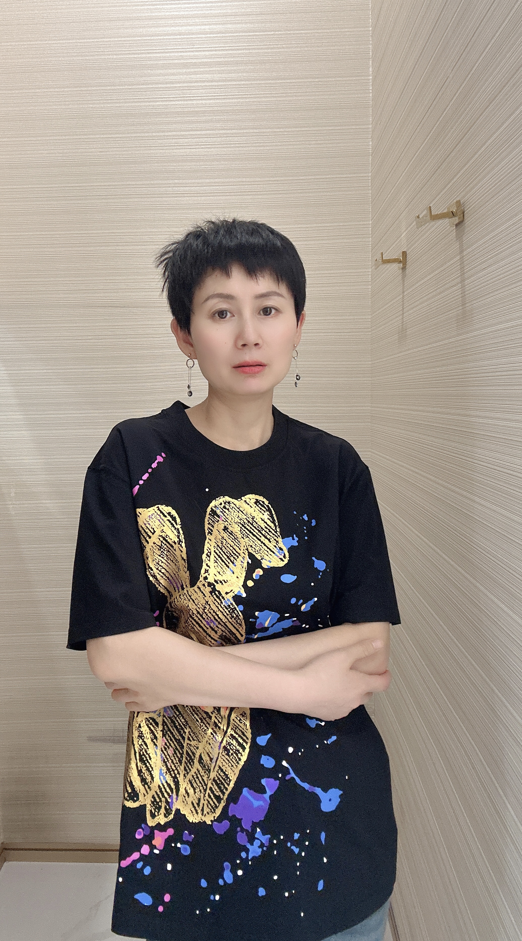 玛丝恩迪白色黑色时尚休闲T恤气质长袖网红洋气针织百搭女士夏季