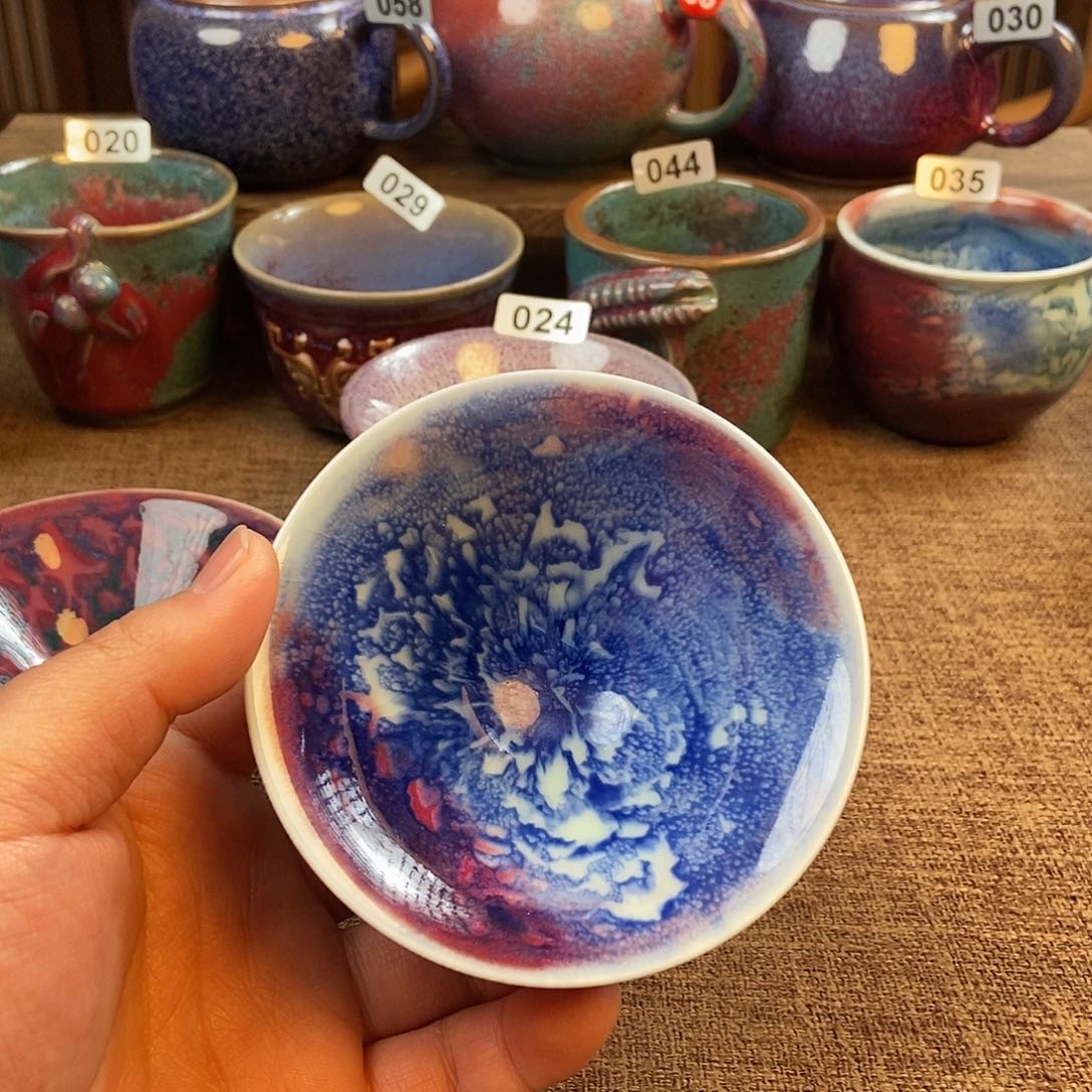 摆件华***9钧瓷主人杯杯