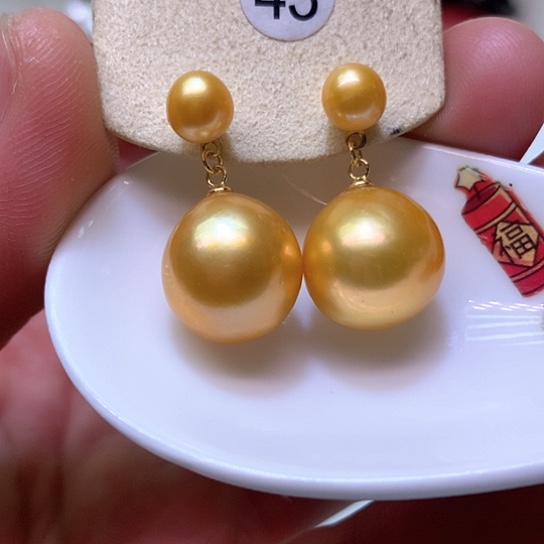 淡水珍珠耳饰银S925镶嵌