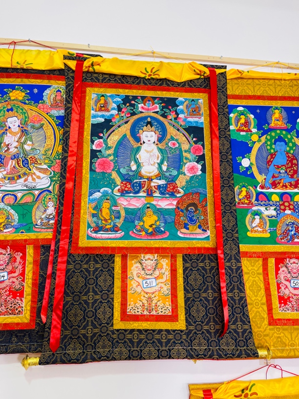 热贡精品唐卡大势至手绘511