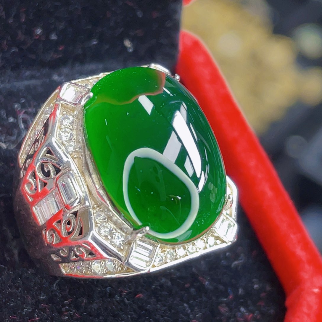 翡翠吊坠(不含链)银S925镶嵌