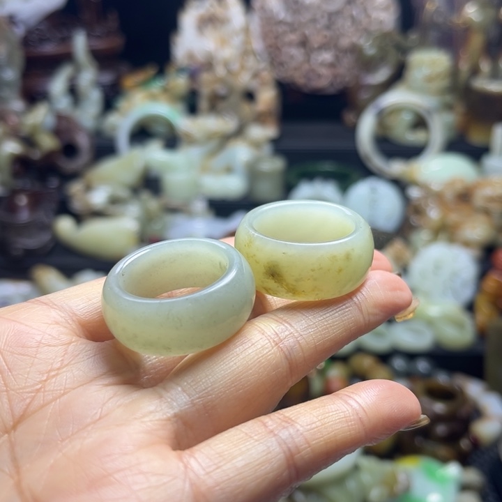钰***宝吊坠白玉菩提戒指