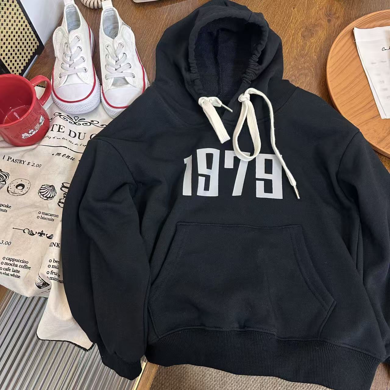 A5428男女童时尚洋气潮流休闲百搭春秋季连帽卫衣