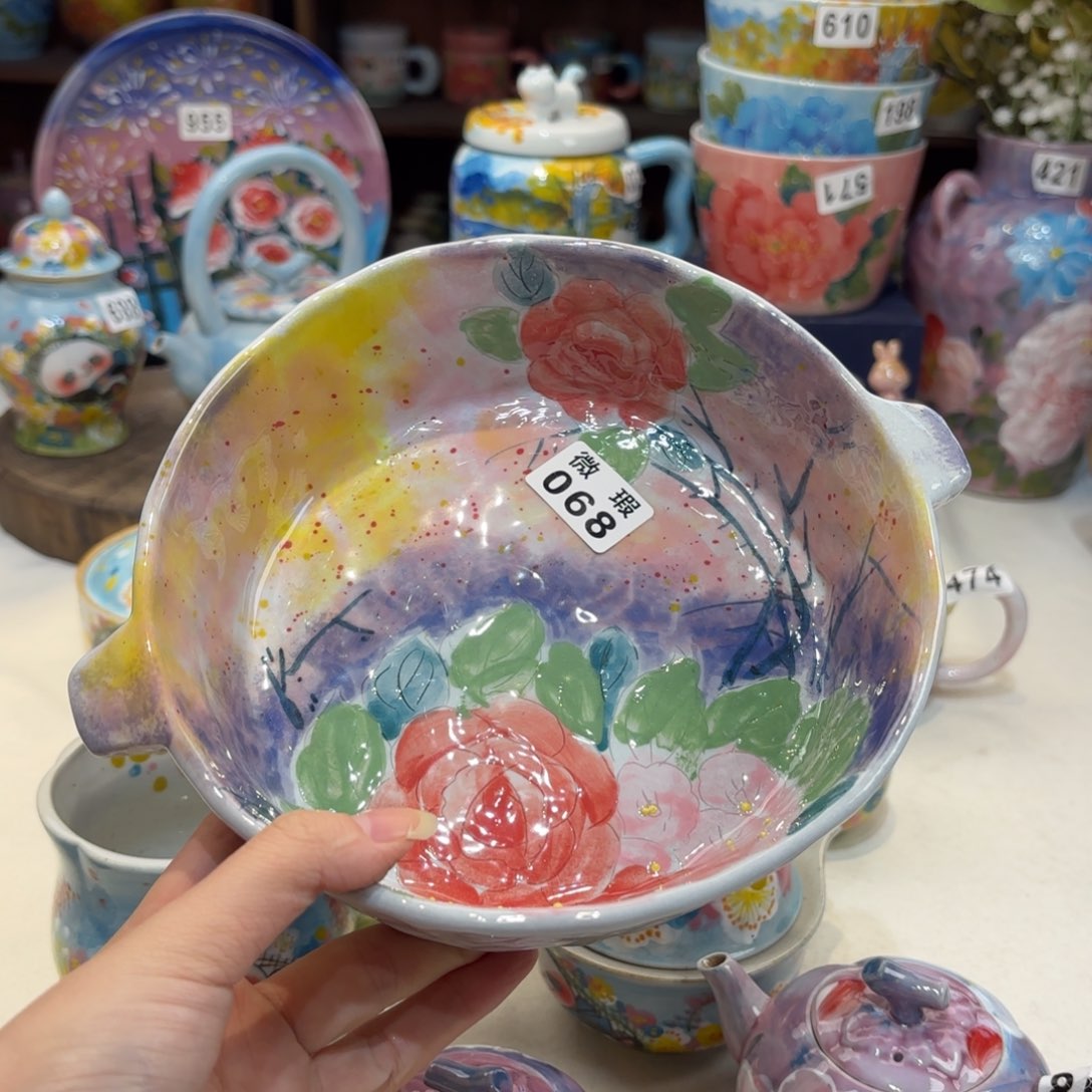 景德镇手绘高温釉下彩陶瓷茶具