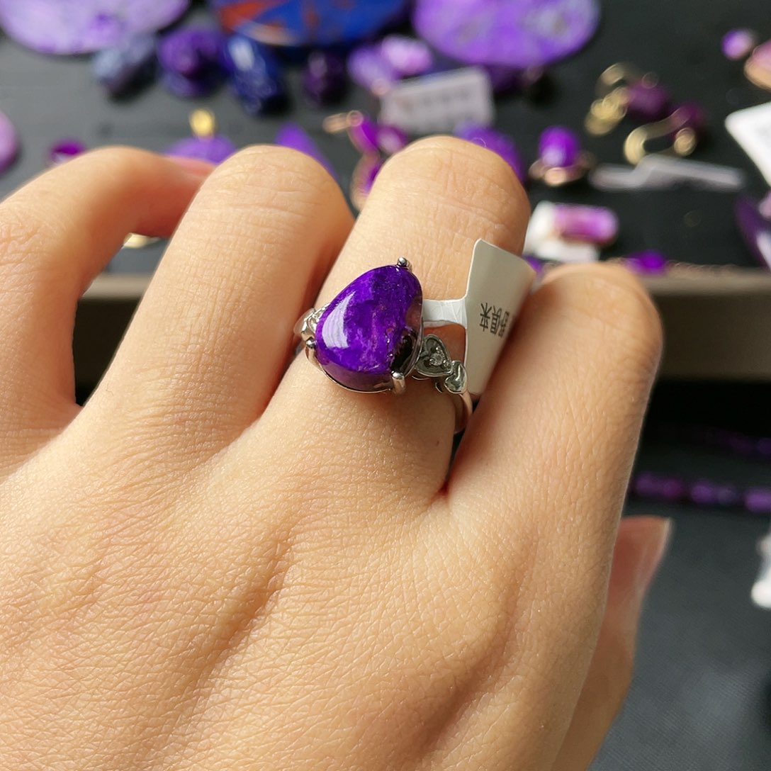 苏纪石（舒俱来）戒指银S925镶嵌