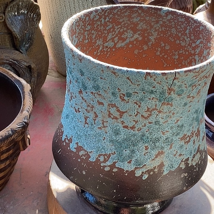 紫砂花盆紫砂瑕疵19.24花盆