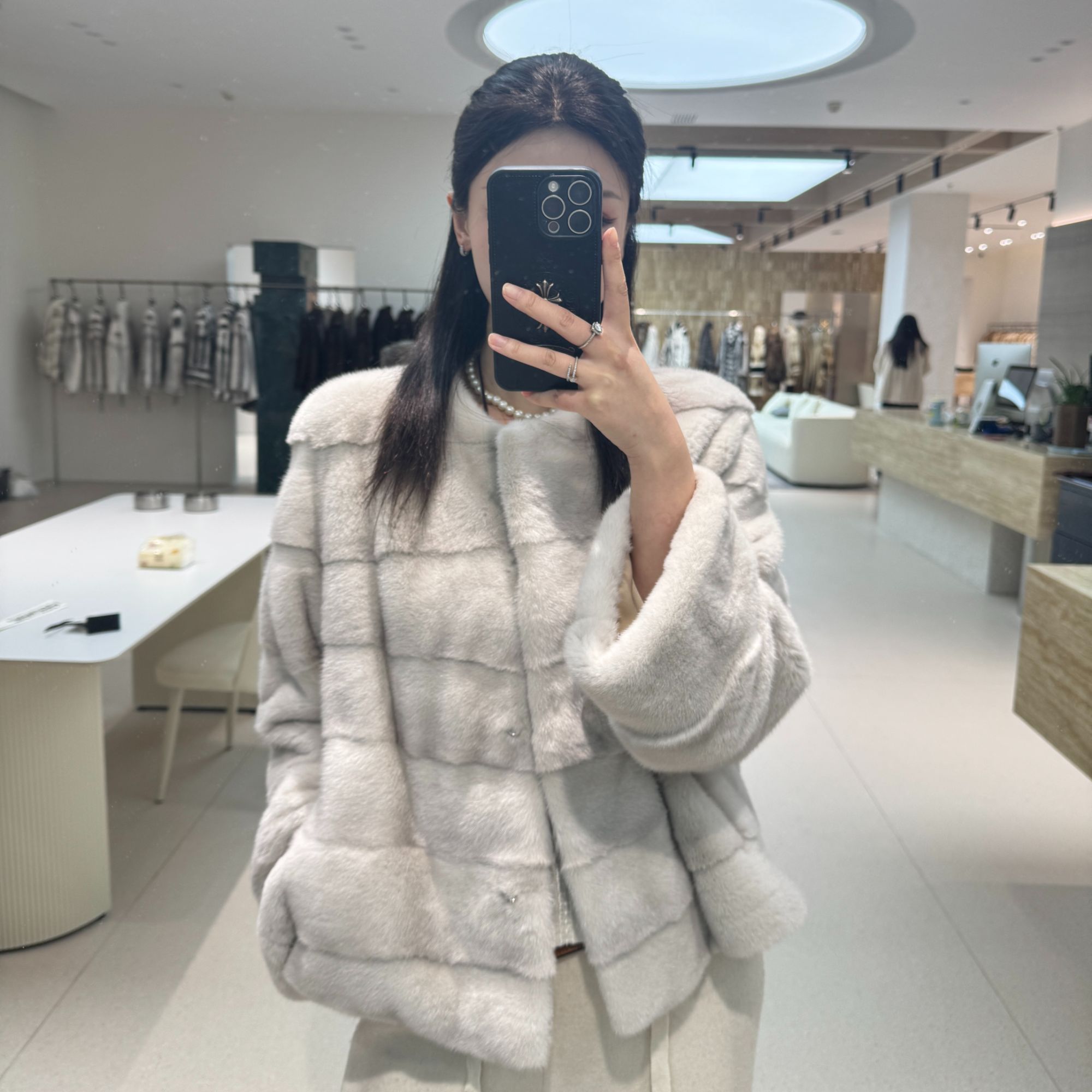 【瑶-瑶】紫罗兰天鹅绒整貂大气款貂皮大衣皮草外套