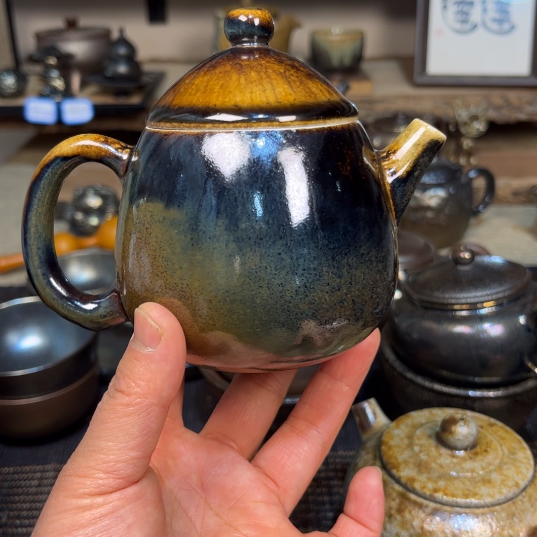 建水紫陶白泥柴烧壶240cc