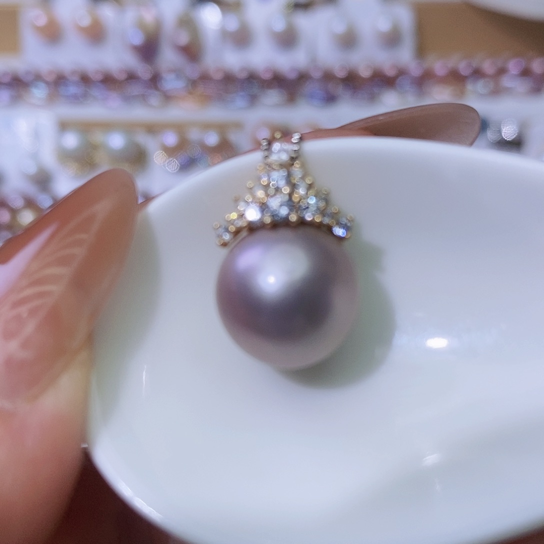 淡水珍珠颈饰银S925镶嵌