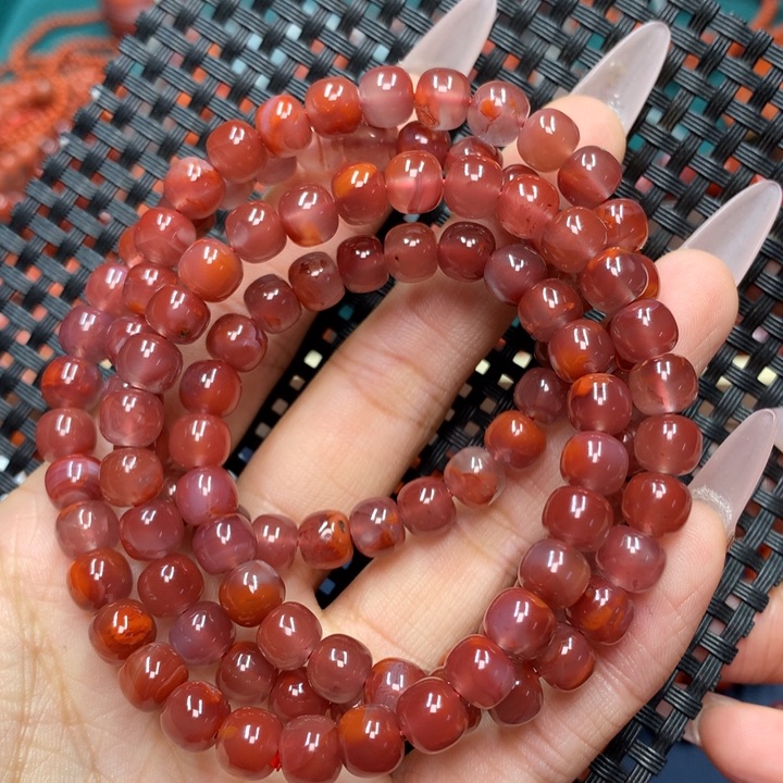 南红玛瑙手串未镶嵌7mm