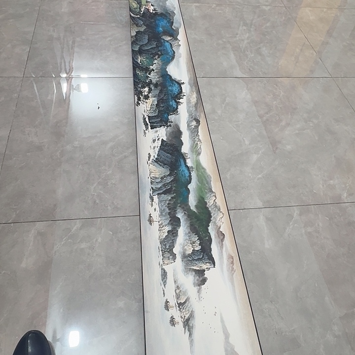 国画黄春香国画山水手卷尺寸500*34