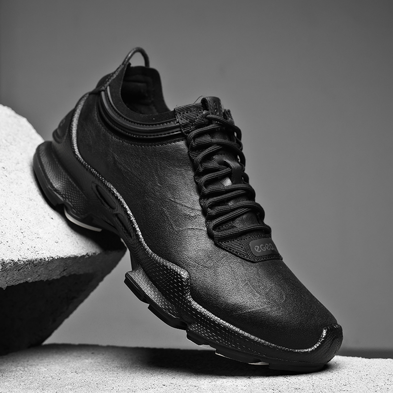 25周年注塑鞋透气系带时尚休闲鞋耐磨防滑男士行政通勤鞋冬季鞋子