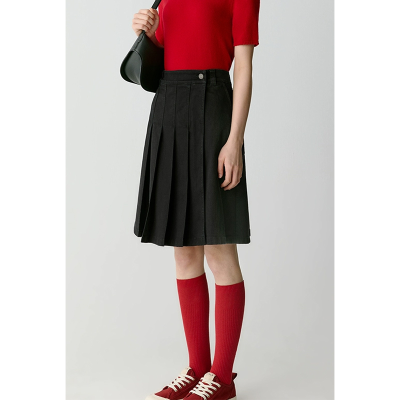 原厂孤品特价清！拍完则无！小禾家”超弹斜纹牛仔短裙B290