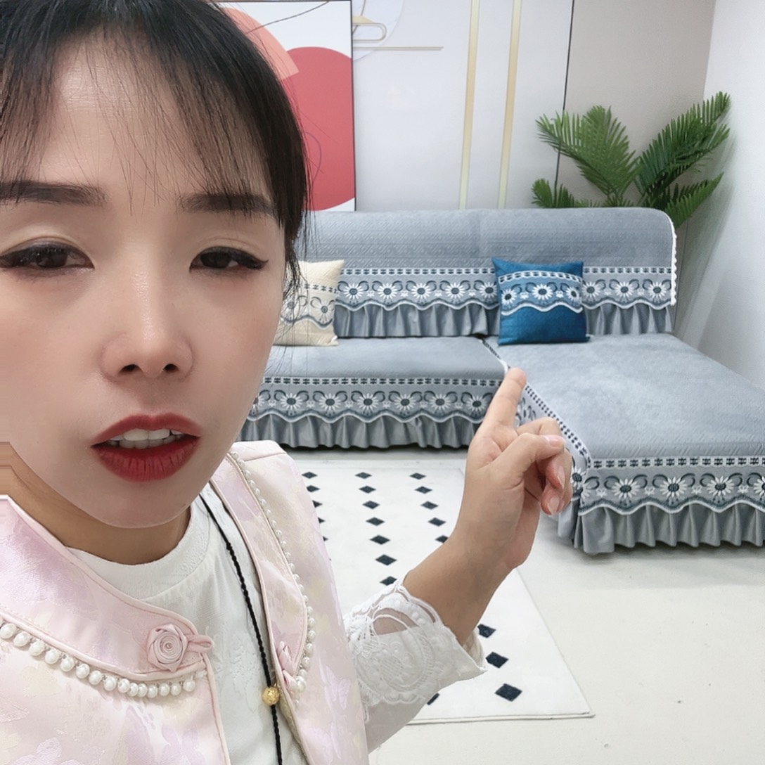 毛绒灰色套餐六靠背420送抱枕套